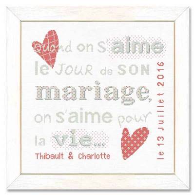 Mariage - Fiche point de croix - Lilipoints