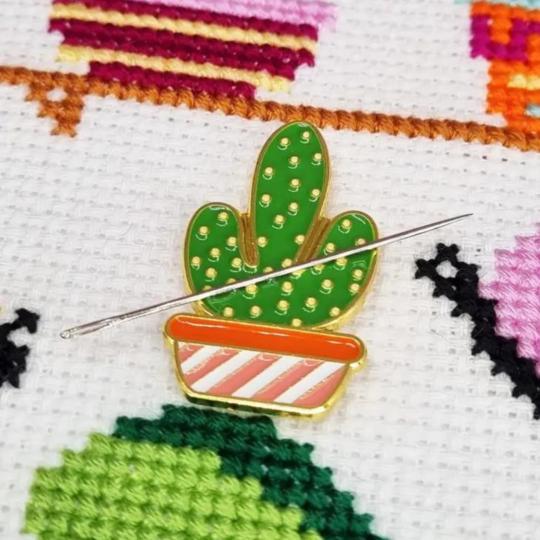 Porte-aiguilles aimanté - Cactus