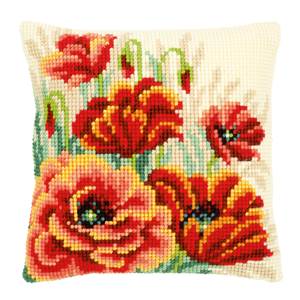 Coquelicots - Kit Coussin Gros trous - Vervaco