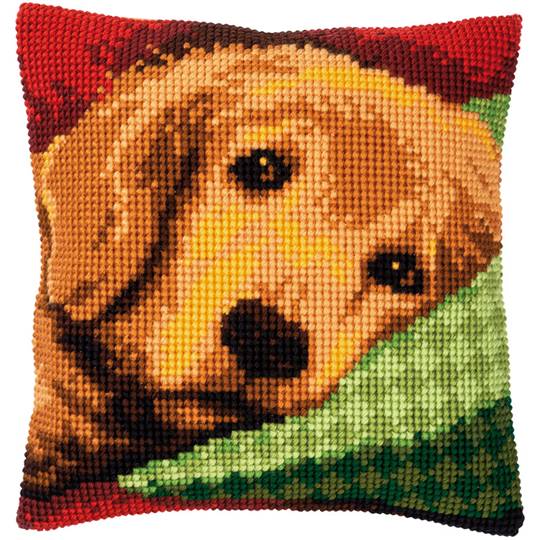 Petit Chien Endormi - kit Coussin gros trous - Vervaco