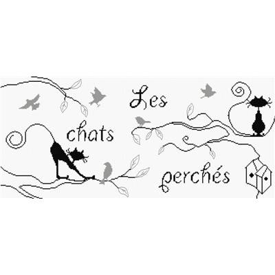 Chats Perchés - Kit point de croix - Princesse