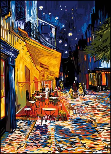 Canevas pénélope Terrasse de café Van Gogh - SEG de Paris