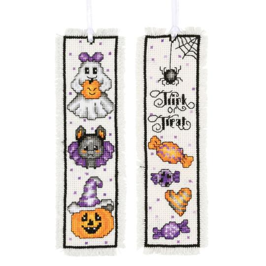Kit 2 marque-pages à broder Halloween - Vervaco