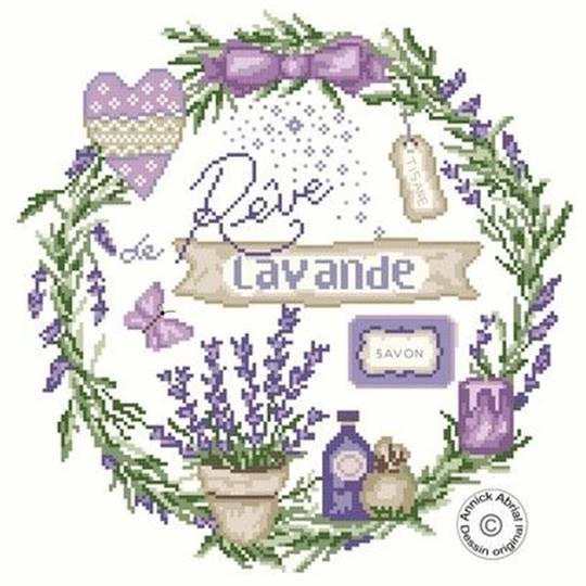 Rêve de Lavande - Fiche Point de Croix - Annick Abrial