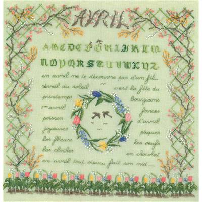 Avril - Kit point de croix - Le Bonheur des Dames