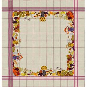 Automne - Nappe à broder 140 cm x 140 cm - Le Bonheur des Dames
