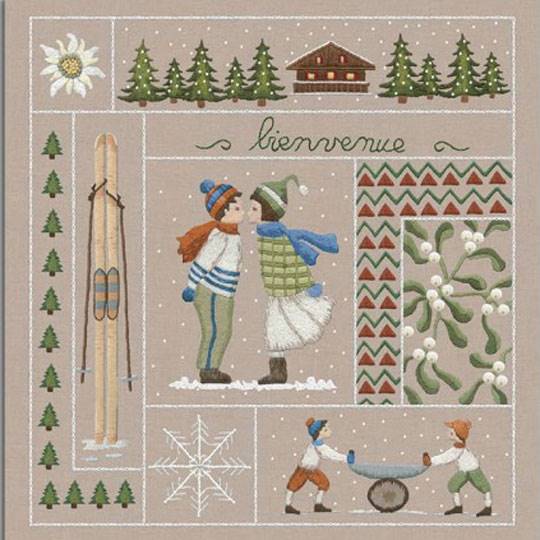 Bienvenue Janvier - Kit Broderie Traditionnelle - Le Bonheur des Dames