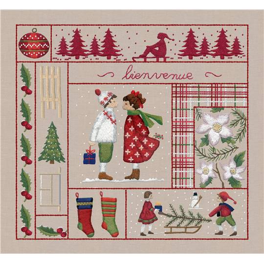 Bienvenue Décembre - Kit Broderie Traditionnelle - Le Bonheur des Dames