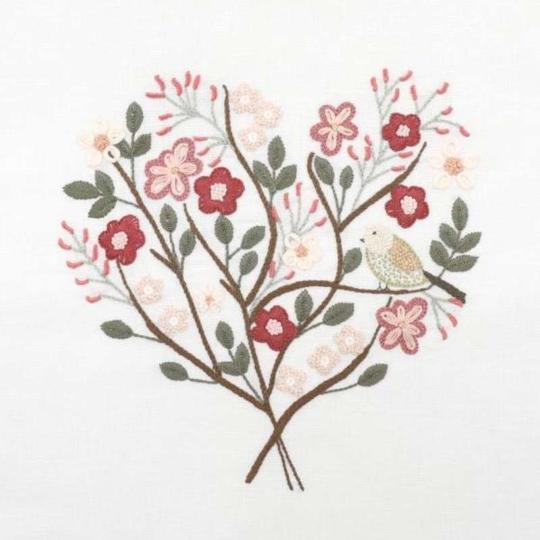 Sakura (Coeur brodé Mai)  - Kit Un chat dans l'aiguille