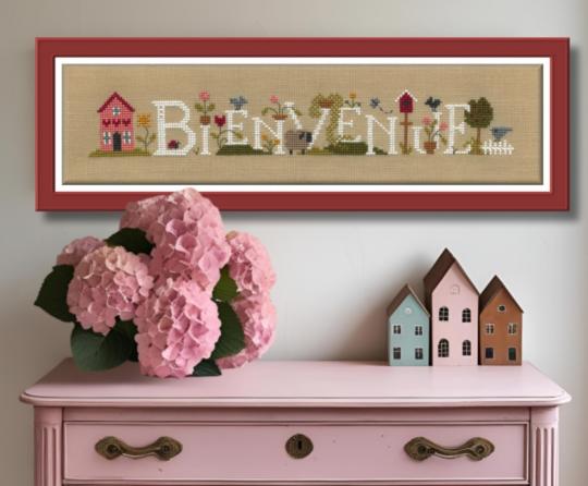 Au Fil du Bienvenue - Fiche point de croix - Jardin Privé