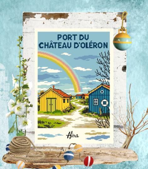 Les Cabanes d'en Face- Fiche point de croix - Isabelle Vautier
