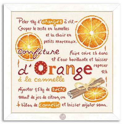 Confiture d'Orange à la Cannelle fiche point de croix G024 - Lilipoints