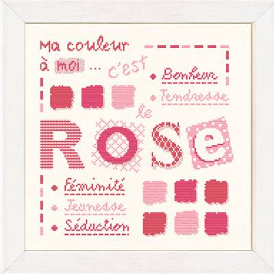 Mes Couleurs... Rose - Fiche Point de Croix X002 - Lilipoints