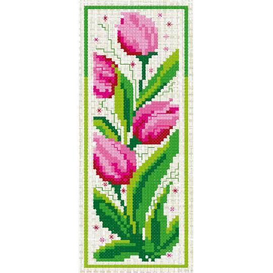 Marque-Page à broder Tulipes - Luc Créations