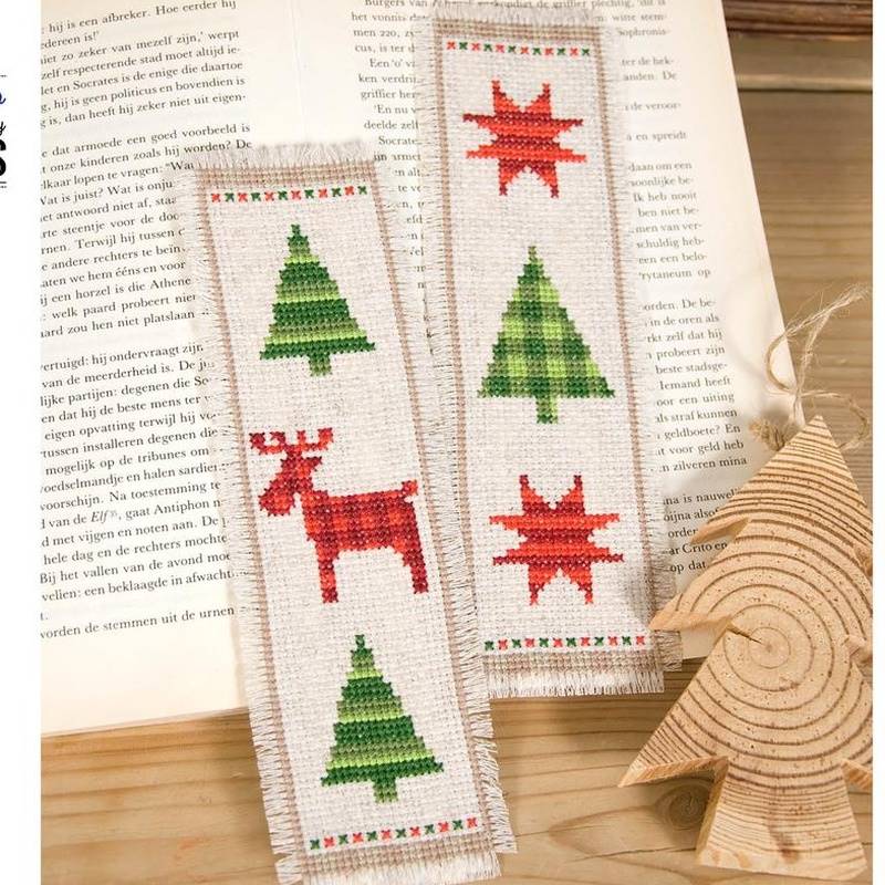 FREEBLOSS Lot De 6 Kits De Broderie Au Point De Croix – Joli Marque-page Estampillé Avec Instructions (français Non Garanti) Pour Adultes – 20,3 X 6,1 Cm