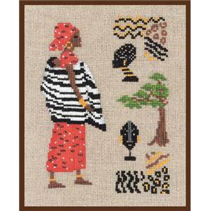 Femme africaine rouge - Kit Le Bonheur des Dames