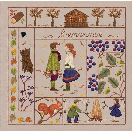 Bienvenue Novembre - Kit Broderie Traditionnelle - Le Bonheur des Dames