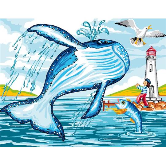 Madeleine la Baleine - Canevas Pénélope - Luc Créations