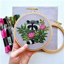 Raton Laveur - Kit broderie créative