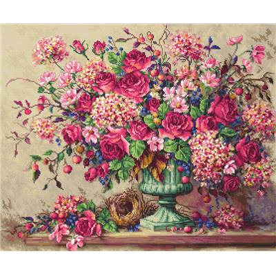 Bouquet floral - Kit point de croix - LETISTITCH