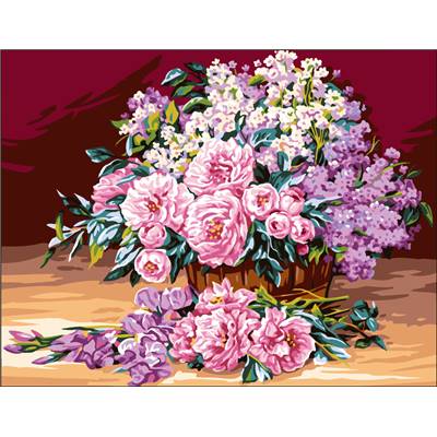 Bouquet de Pivoines canevas - Luc Créations