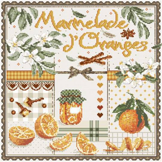 Marmelade d'Oranges - Fiche Point de Croix - Madame La Fée