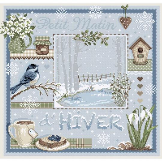 Petit matin d'Hiver - Fiche Point de Croix - Madame La Fée
