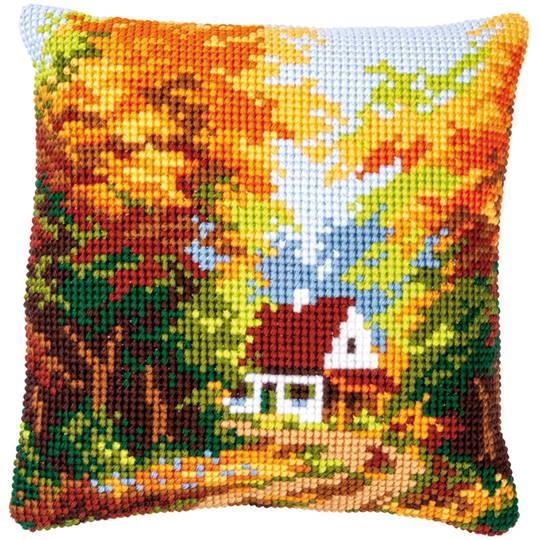 Maison dans la Forêt - kit Coussin gros trous - Vervaco