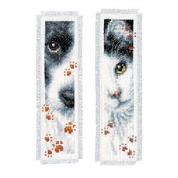 Marque-Page à broder Chien et Chat - Vervaco
