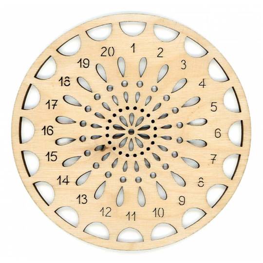 Tri fils en bois rond imprimé Mandala