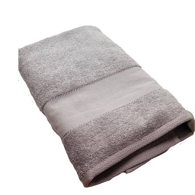 Drap de bain éponge à broder 70 x 140 cm - Gris
