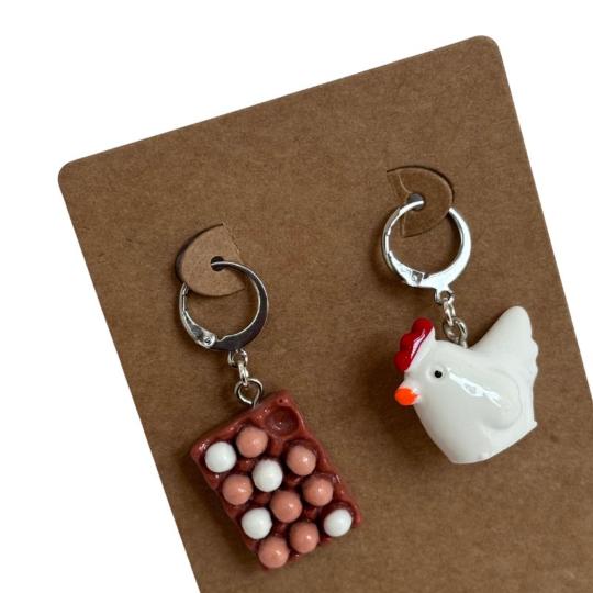 Lot de 2 anneaux Marqueurs de Maille - Chick & Eggs