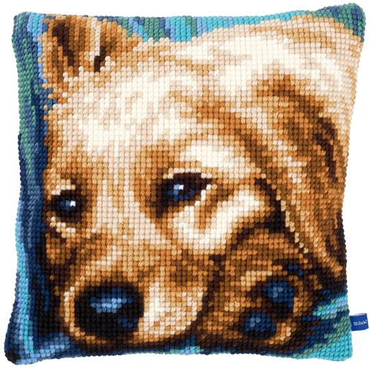 Chien - kit Coussin gros trous - Vervaco