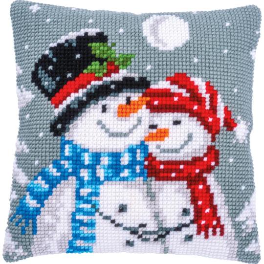 Bonhomme de Neige - kit Coussin gros trous - Vervaco