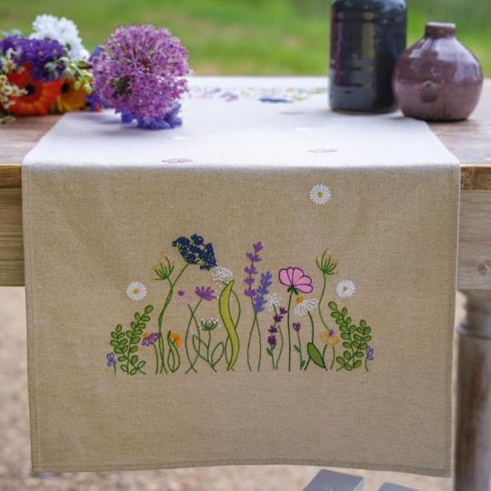 Kit Chemin de table Aïda Violettes - Vervaco