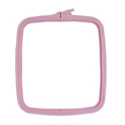 Cadre rectangulaire en plastique Nurge – 25 × 28 cm – Rose
