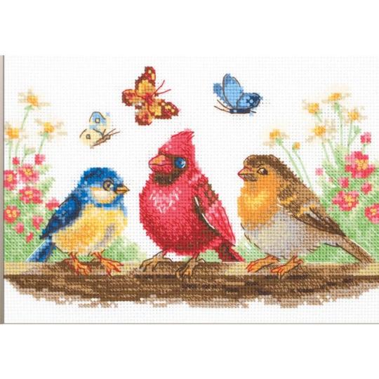 Oiseaux de Printemps - Kit point de croix - Aine