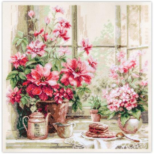 Matins en ton rosés - Kit point de croix - Magic Needle