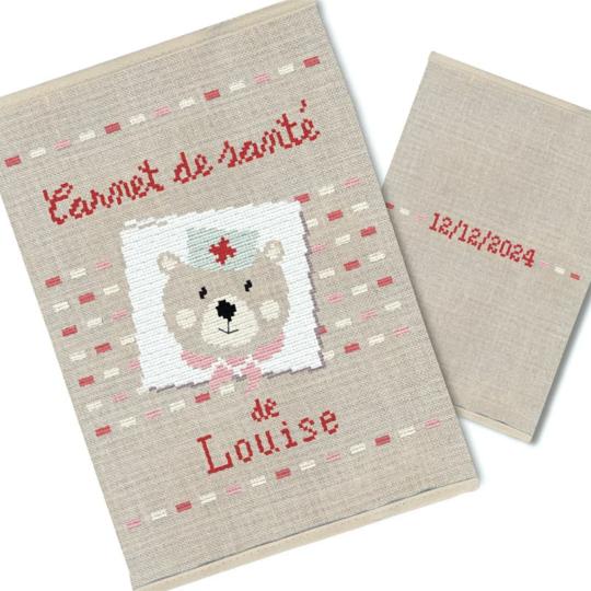 Protège carnet de santé OURSON - Kit Lilipoints - Version Rose