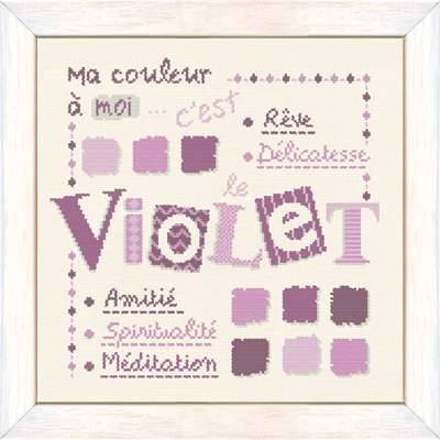 Mes Couleurs... Violet - Fiche Point de Croix X008 - Lilipoints