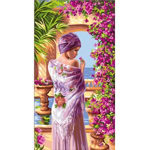 Le Patio Fleuri - Canevas Pénélope - Luc Créations