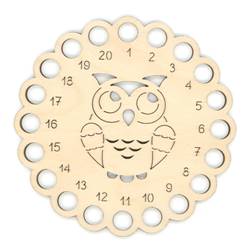 Tri fils en bois rond imprimé - Chouette