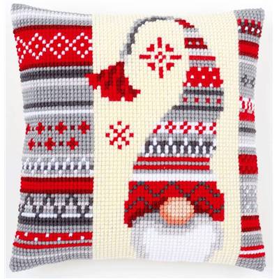 Lutin de Noël 4 - kit Coussin gros trous - Vervaco