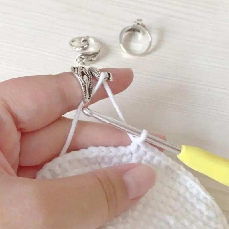 Set Accessoires Tricot Et Crochet - Protège-doigts, Bagues Guide-fil - Kit Pour Tricoteuses Débutantes Et Expérimentées