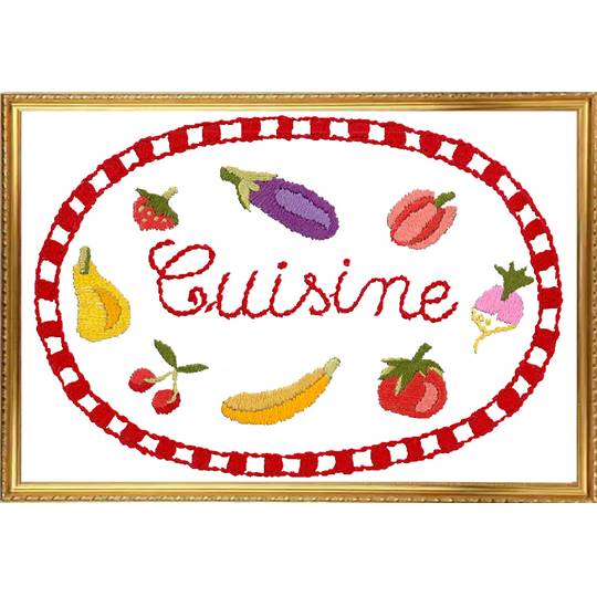 Cuisine - Kit Déco-porte à broder - Luc Créations