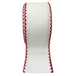 Bande Aida 5 cm - Blanc Rouge x 50 cm