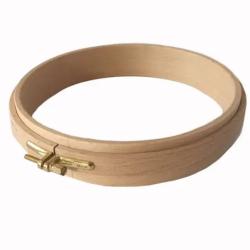 Cercle à Broder En Bois Diamètre 215 Mm - Tambour De Broderie Avec Vis De Serrage Métallique