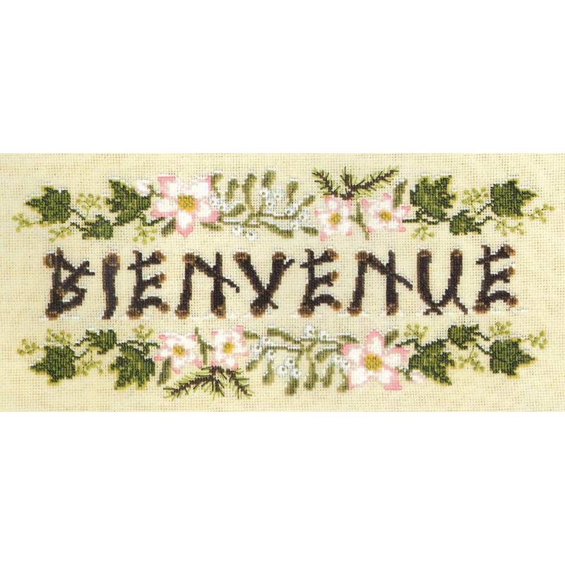 Kit broderie point de croix Bienvenue - Bonheur des Dames