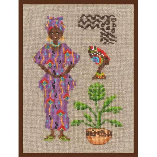 Femme africaine mauve - Le Bonheur des Dames