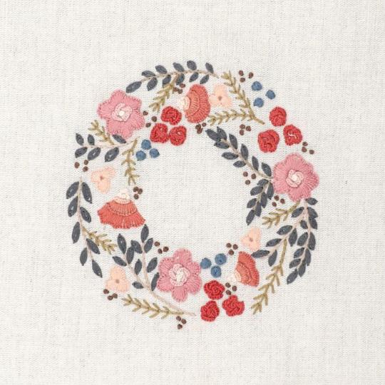 Petite couronne de Roses (Septembre) - Kit Un chat dans l'aiguille